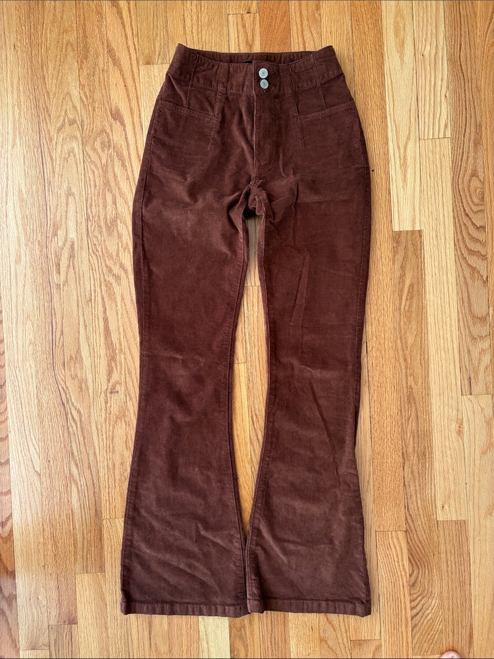 Lucky Brand High-Rise Brown Corduroy Flare Pants - Women